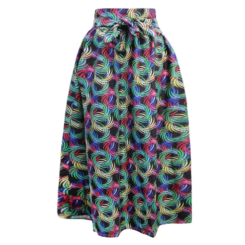 Большие размеры, африканские юбки, одежда 5XL, Анкара, индийская африканская цветная женская летняя и Осенняя мода, бандажная длинная юбка, стиль