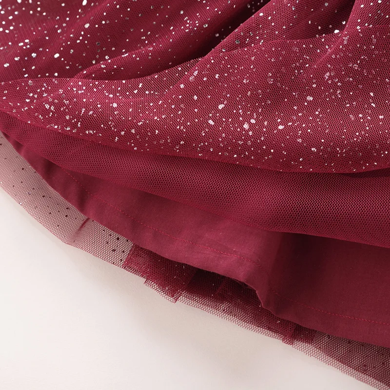 baby Girls clothes for princess party birthday summer puff sleeve sequined girls dress with hairband Kids Clothes 0-2T red | Детская