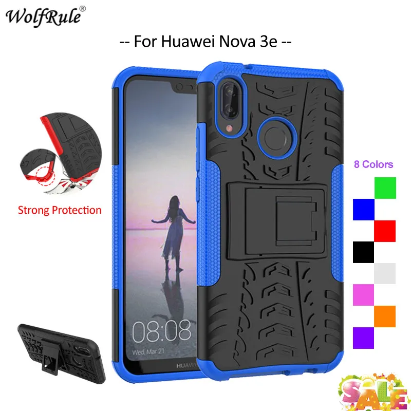 Чехол для Huawei Nova 3e чехол P20 Lite ТПУ и ПК держатель броня бампер корпус телефона 5