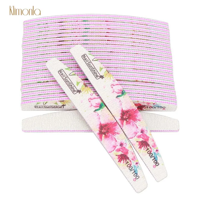 

25Pcs/Lot 100/100 Sandpaper Nail Files Buffer Gel Sanding Nail Polish Pedicure Manicure Beauty Tools Ink And Wash Painting