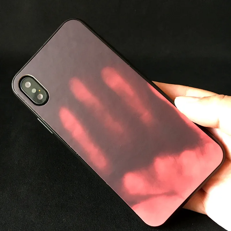 Матовый ПК тепловой сенсор чехол для iPhone 5 5S SE 6 6S 7 8 Plus XR X XS Max 11 Pro индукционный