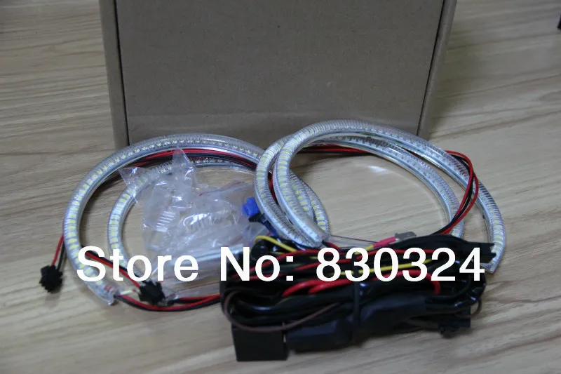 131 мм + 145 SMD светодиодный светильник Angel Eye Halo для BMWE46 3 серии белый 6000K непроектор 12В