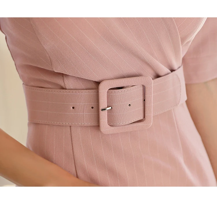 High Qualty Fashion Women Office OL Dress 2018 Summer Retro short Sleeve Ladies Casual Sashes Dresses | Женская одежда