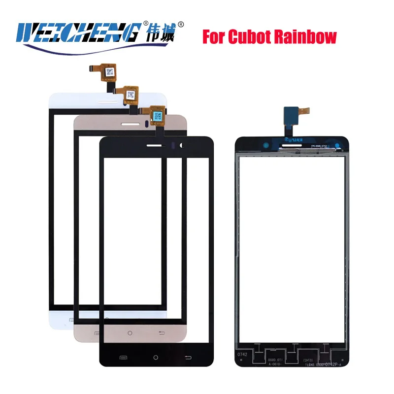 WEICHENG черный/белый/золотой 5 дюймов для Cubot Rainbow сенсорный экран дигитайзер панель