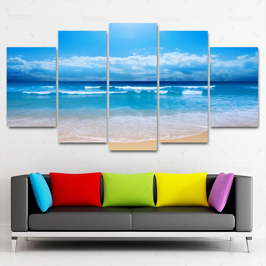 

HD print olieverf Film modulaire foto Scenery poster kind room decor woondecoratie 5 stks canvas art z373