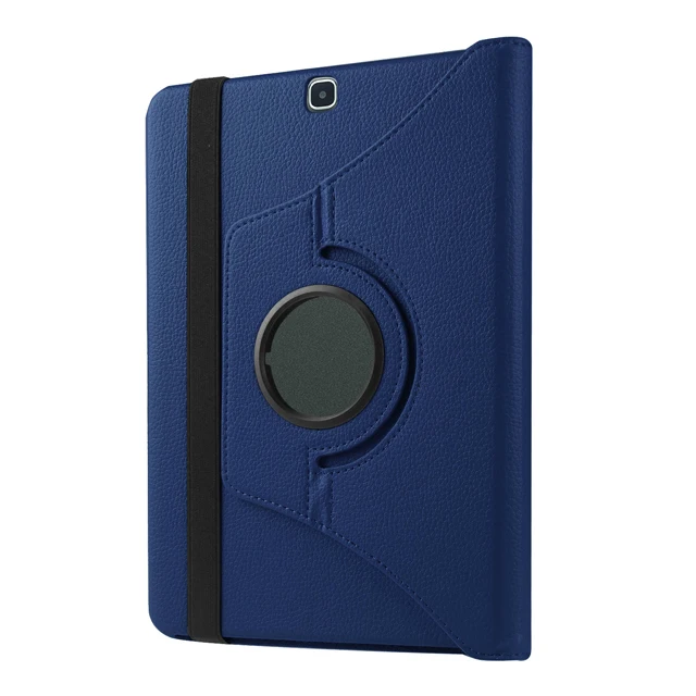 navy 360 Вращающийся чехол для Samsung Galaxy tab S2 9,7 T810 T815 SM-T810 PU раскладной стенд Smart Cover для tab S2 9,7 дюйма корпус+ пленка+ ручка - Цвет: navy