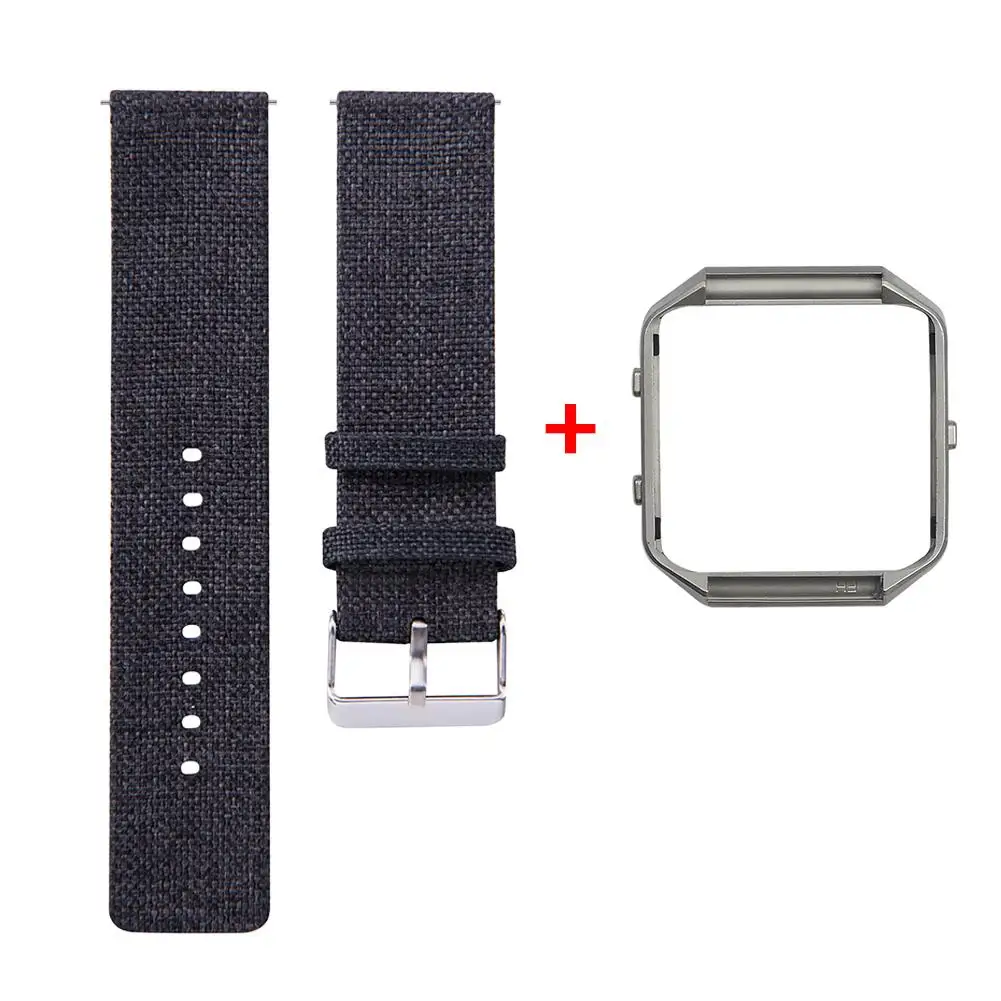 Нейлоновые холщовые ремешки для Fitbit Blaze Replacment, браслет, наручный ремень, подходят для битов, умные часы, ремешки, браслет, металлическая пряжка