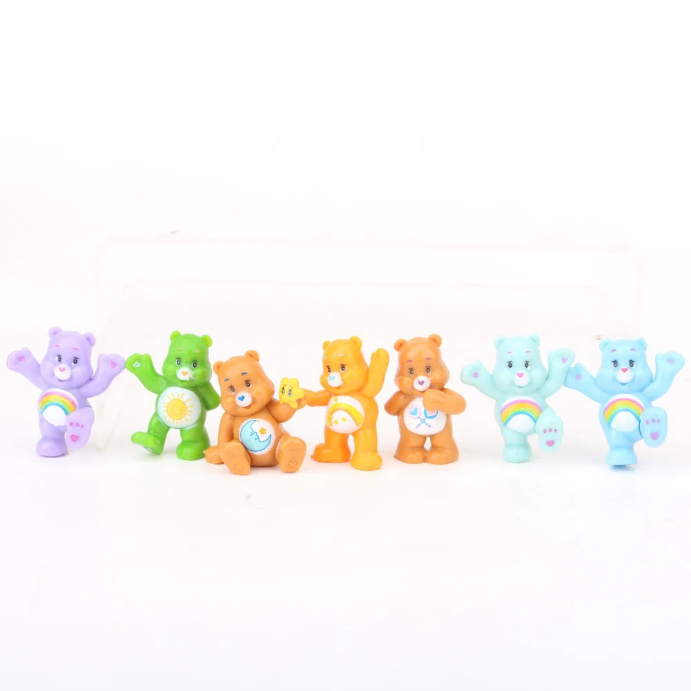 24 шт./компл. 4 см аниме Kawaii Care Bears bear лучшие детские игрушки для мальчиков и девочек