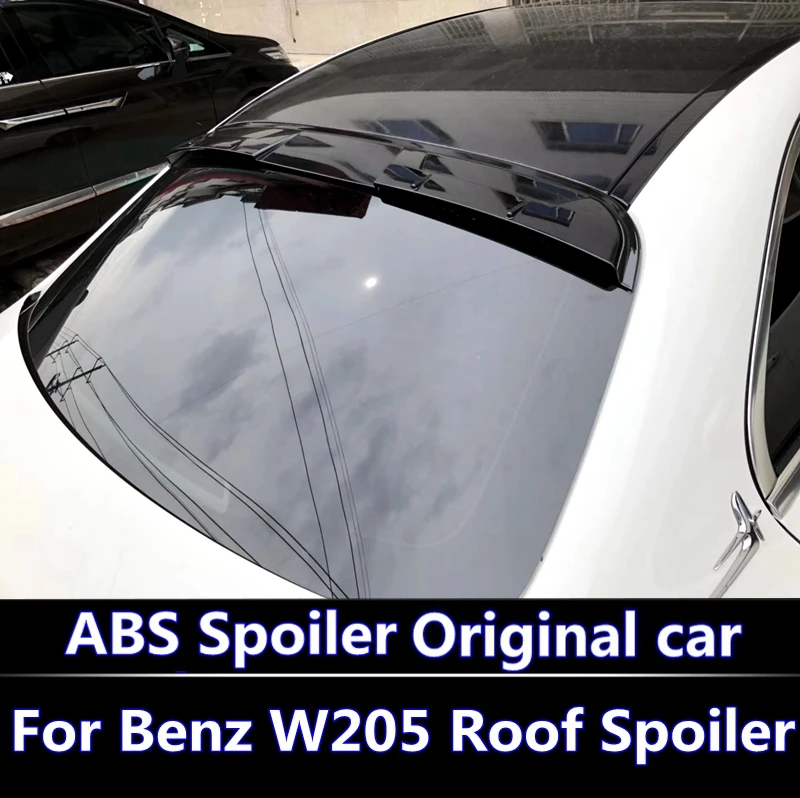 Для Benz W205 спойлер на крышу для Mercedes 4-дверный седан C63 C180 C200 C250 C260 ABS пластиковый 2015