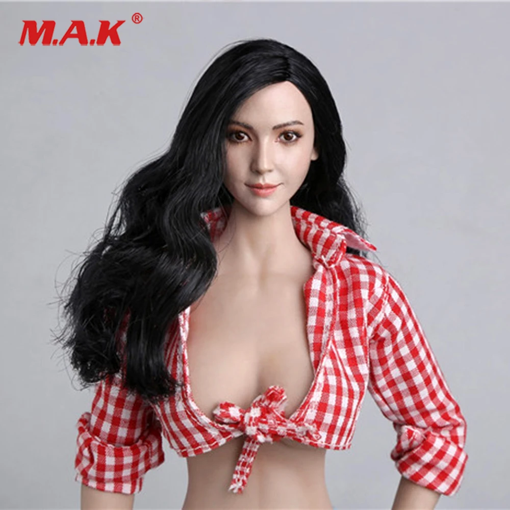 GC011 1/6 фигурка головы женская голова лепим Angelababy черные волосы азиатская красавица 1" фигурка кукла игрушка подарок