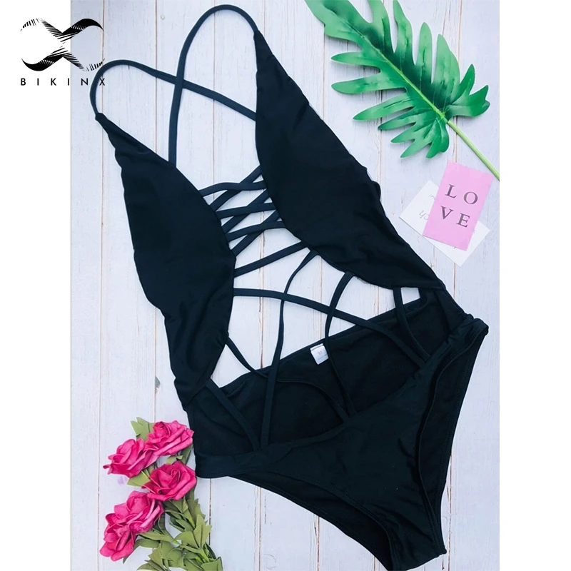 Bikinx красный бикини 2019 mujer бандаж 1 шт. купальник пуш ап Летний купальный костюм