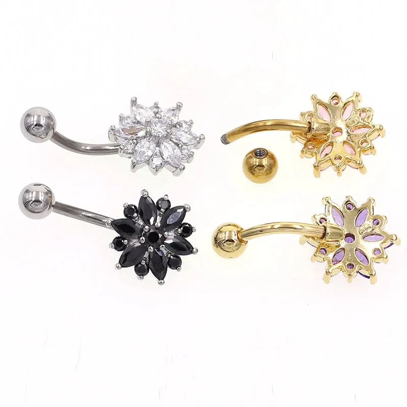 Пирсинг для живота из хирургической стали 14 г 2017 мм|navel piercing chirurgisch staal|chirurgisch staalbelly