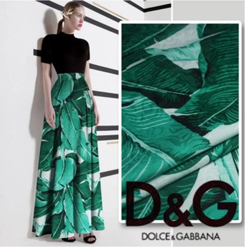 Жаккард цифровая печать ткань банан жаккард с рисунком в виде листьев пальто