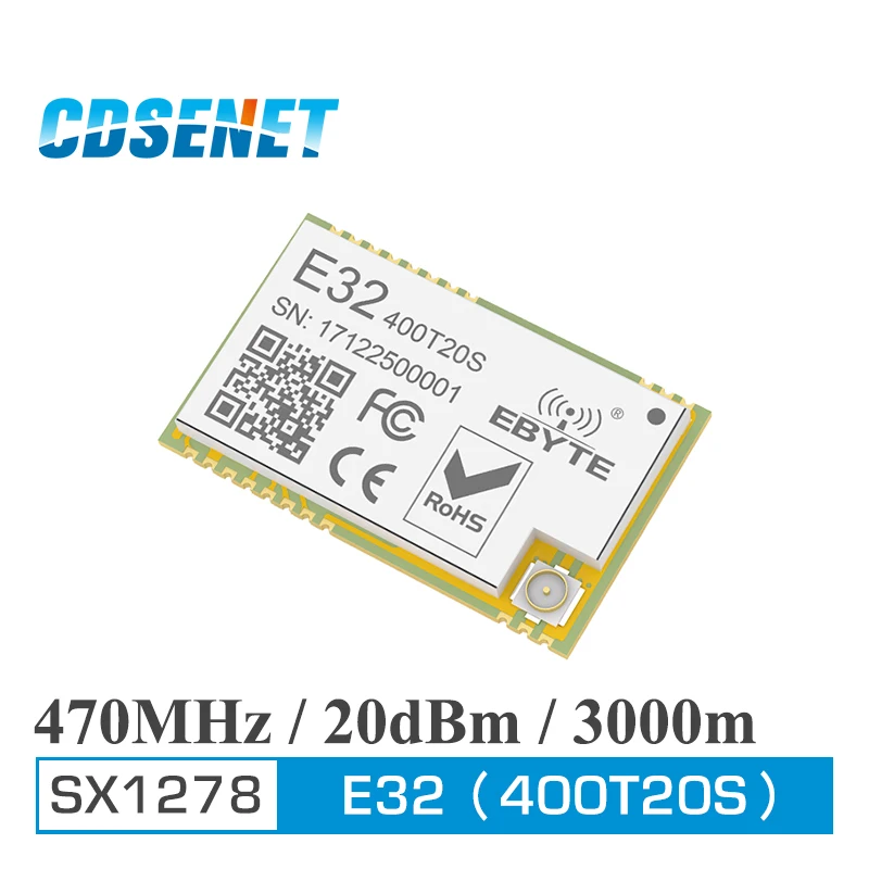 

Радиочастотный модуль LoRa SX1278, 433 МГц, 470 МГц, 100 мВт, дальний радиус действия 3000 м, CDSENET, разъем для передатчика и приемника iot 20 дБм, IPEX
