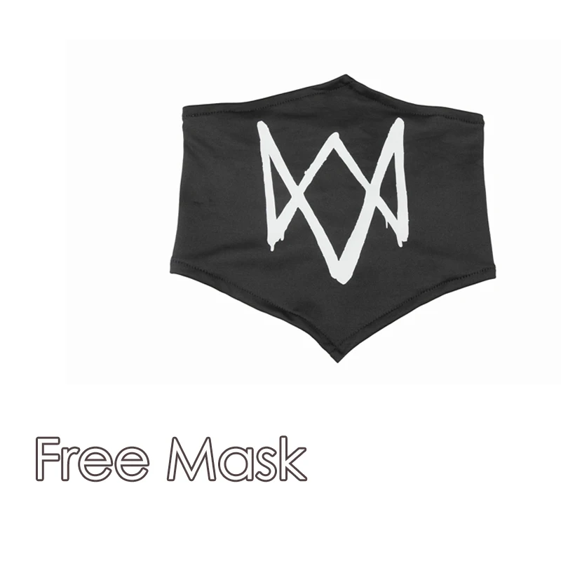 Manles Watch Dogs 2 футболка Косплей «Маркус Холлоуэй» костюмы с длинным рукавом футболка для мужчин Хэллоуин наряд на заказ