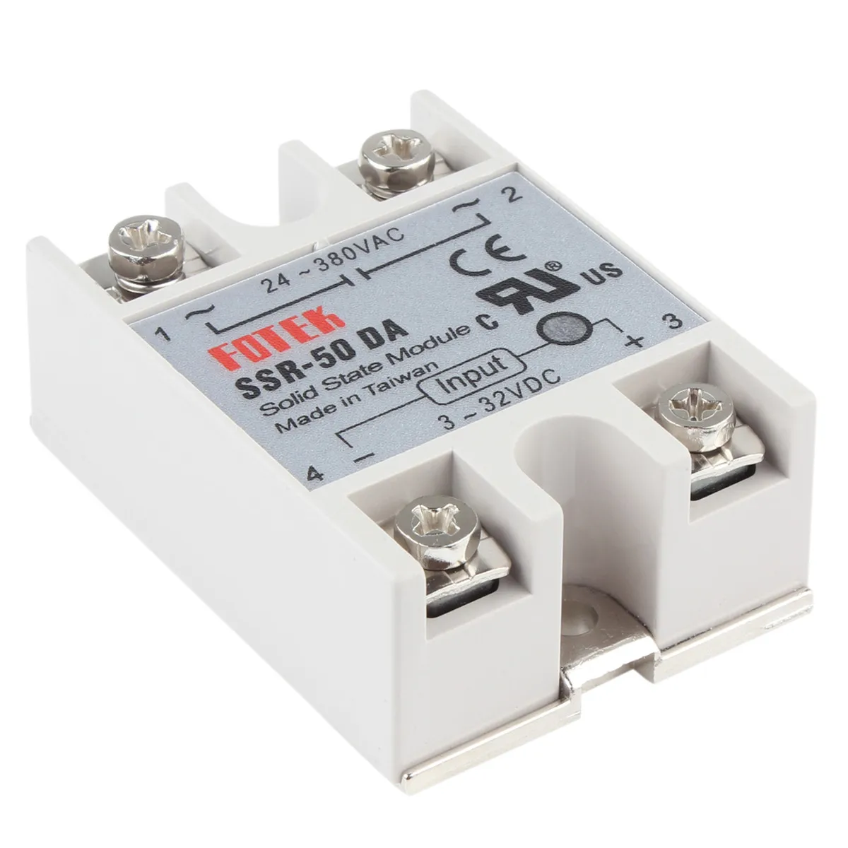 Твердотельный релейный модуль SSR-50DA 3-32VDC 50A/250В выход 24-380VAC | Обустройство дома