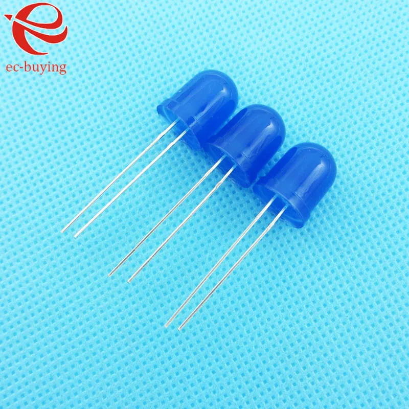 10 мм LED синий рассеянный круглый светоизлучающий диод лампа с отверстием DIP