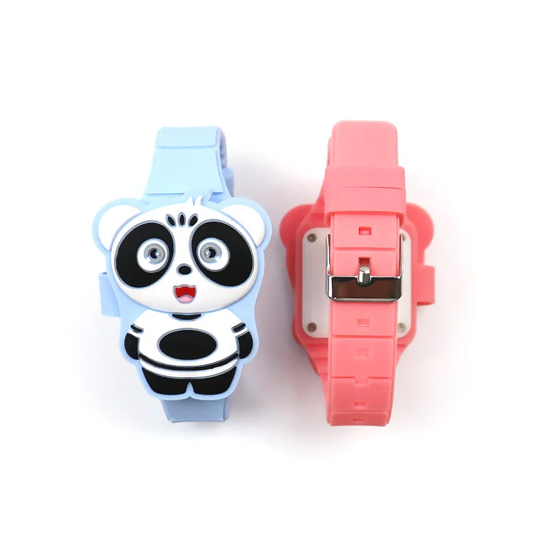 Reloj Infantil откидная крышка 3D Медведь Мультфильм цифровые часы для детей электронные детские часы резиновые для мальчиков и девочек часы для детской