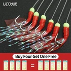 LINNHUE рыболовный крючок, снасти из нержавеющей стали, Вертлюг, крючок для приманки, крючок с 6 крючками, углеродная нить