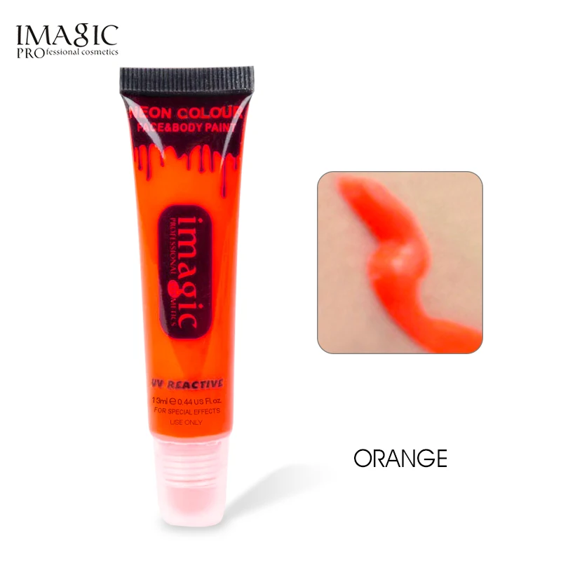 IMAGIC Хэллоуин маска для лица краска для тела ing Flash макияж краска для лица светящаяся в темноте краска 8 цветов