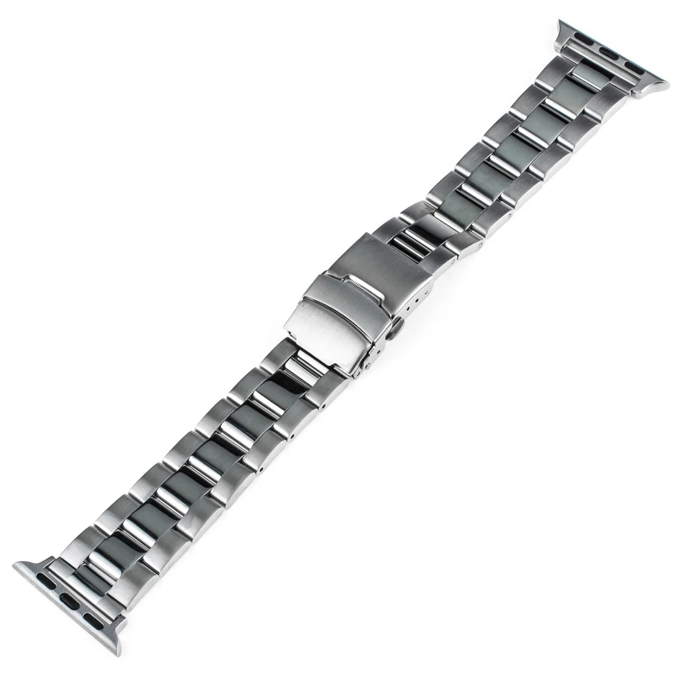 Ремешок для часов из нержавеющей стали сменный Браслет с пряжкой iWatch Apple Watch 38 мм 42