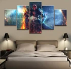 5 шт. декоративный постер с Гильдией войн 2 GW2, картины с пейзажем на стену для гостиной, украшение на холсте, оптовая продажа