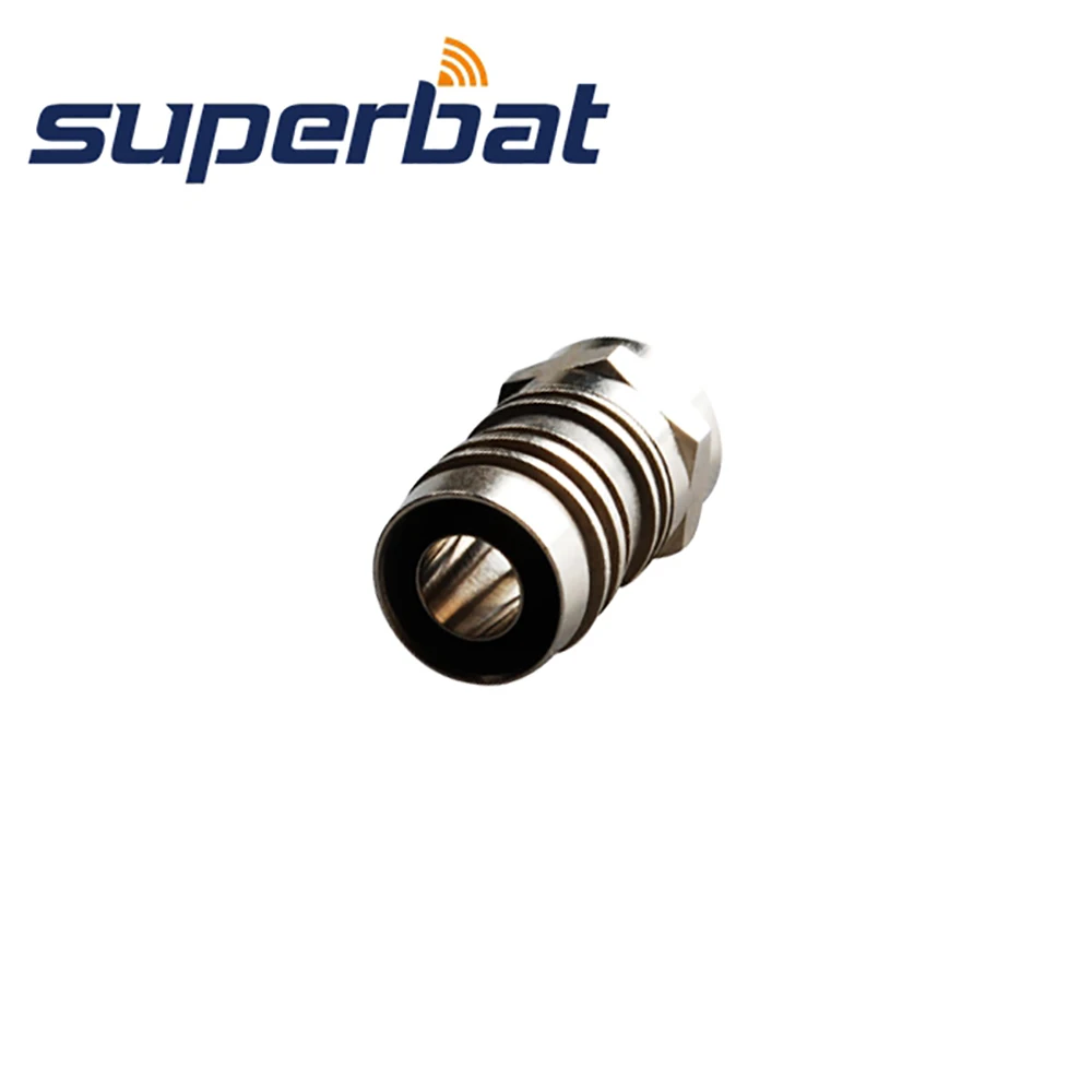 Superbat 75 Ohm F Crimp Male RF Coaxial Connector Straight for Cable RG6