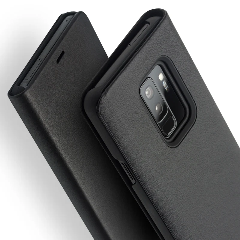 Чехол QIALINO из натуральной кожи для Samsung Galaxy s9 откидной ручной работы роскошный