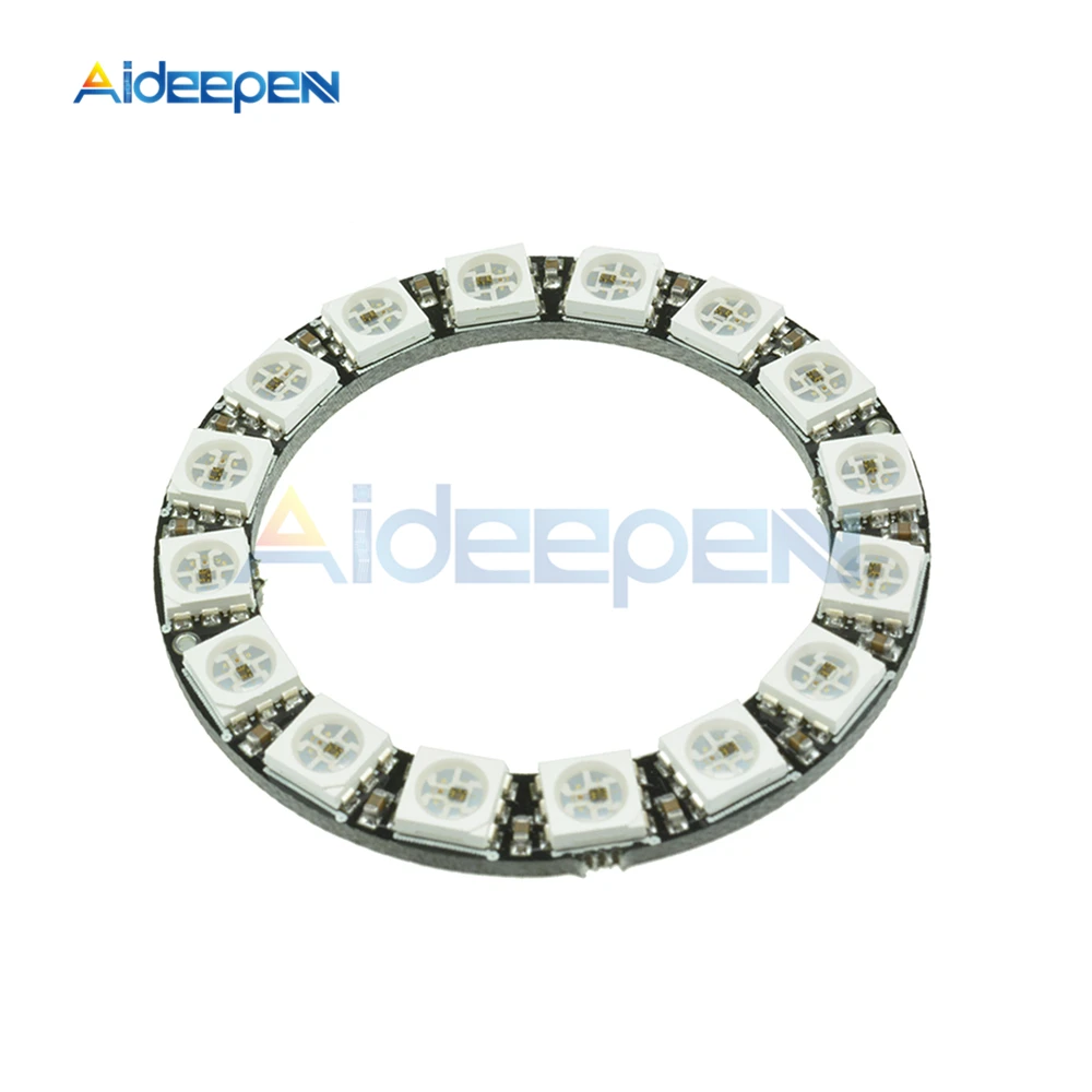 16 бит WS2812 5050 RGB светодиодное кольцо полноцветные встроенные ходовые огни круглая