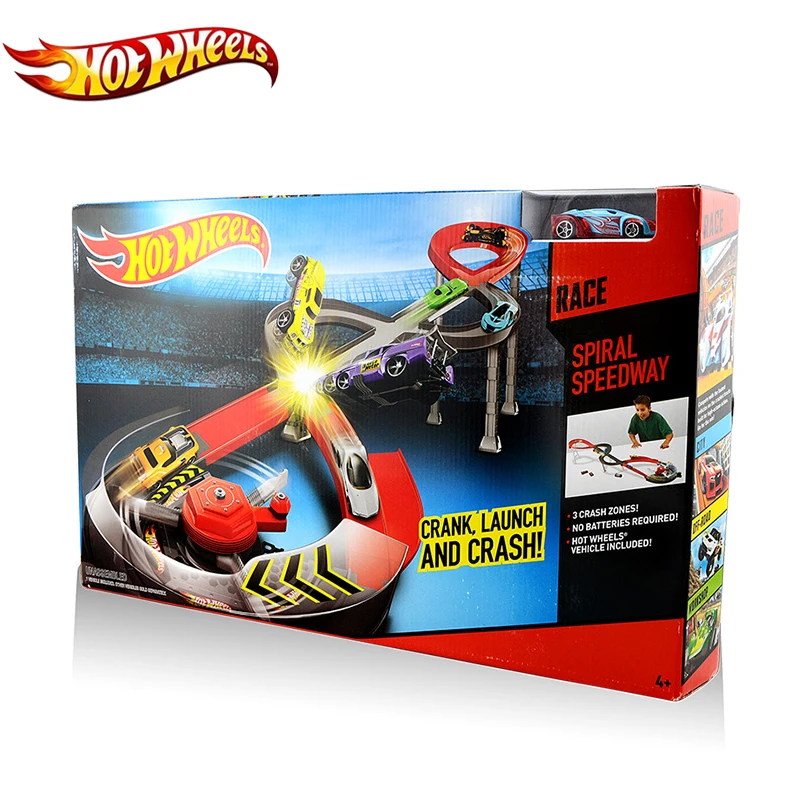 Hot Wheels спортивный костюм пластиковый Matel миниатюры автомобильный трек большой