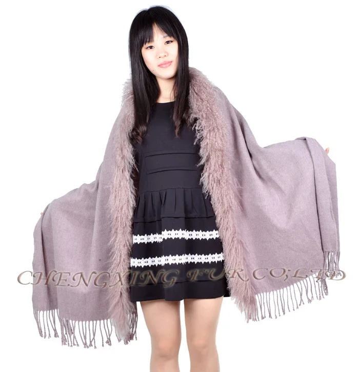 Стандартные шали из монгольского овечьего меха кашемировые меховые Прямая