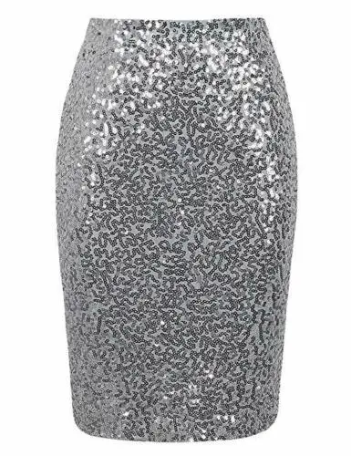 Women Sequin Skirt Bodycon Sparkle Night Out Party Sequined Hip | Женская одежда