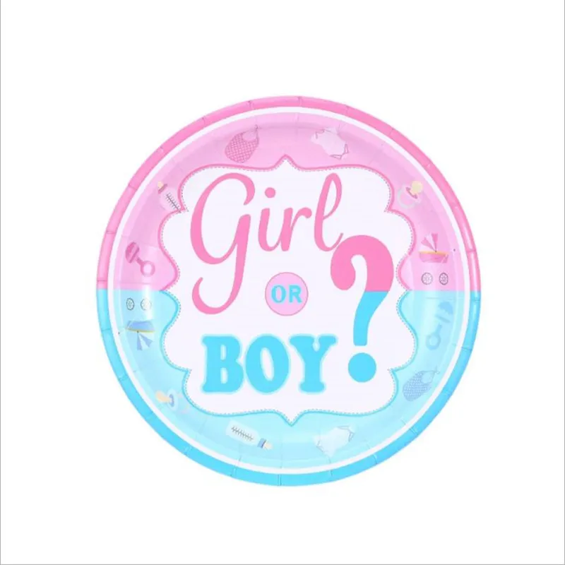 Omilut Пол раскрыть вечерние одноразовая скатерть Baby Shower девочка/мальчик Декор