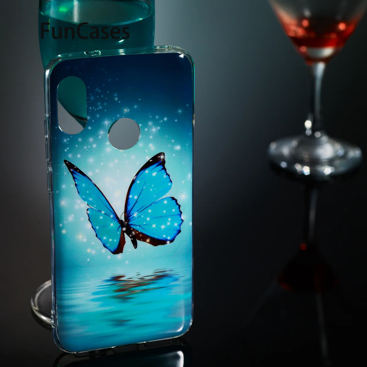 Мягкий прочный чехол с изображением цветов TPU Защитный для Xiaomi A2 Lite мобильного