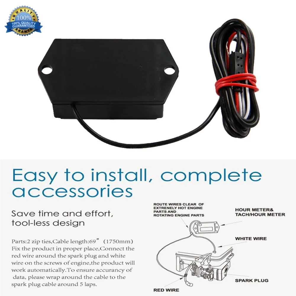 Цифровой индуктивный тахометр HM026 счетчик оборотов в минуту для езды на