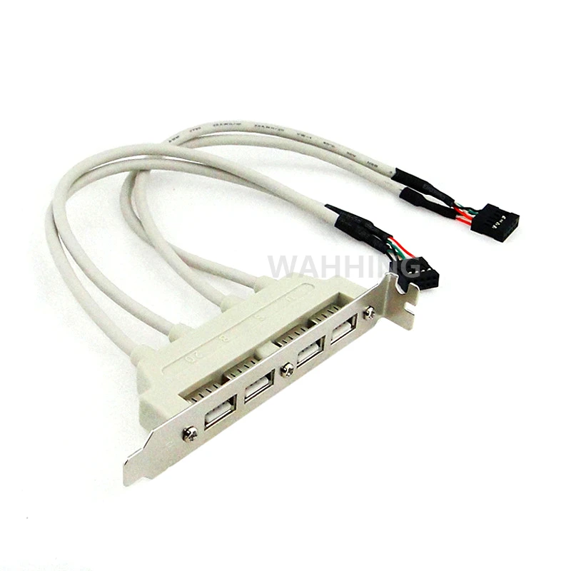 Материнская плата с 4 портами USB 2 0 на 9 Pin кронштейн удлинительного кабеля адаптер