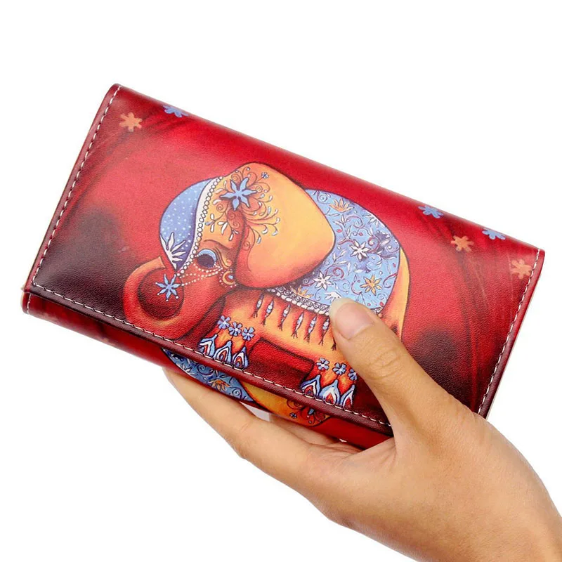 Модные женские кошельки из мягкой искусственной кожи с кошками и животным узором