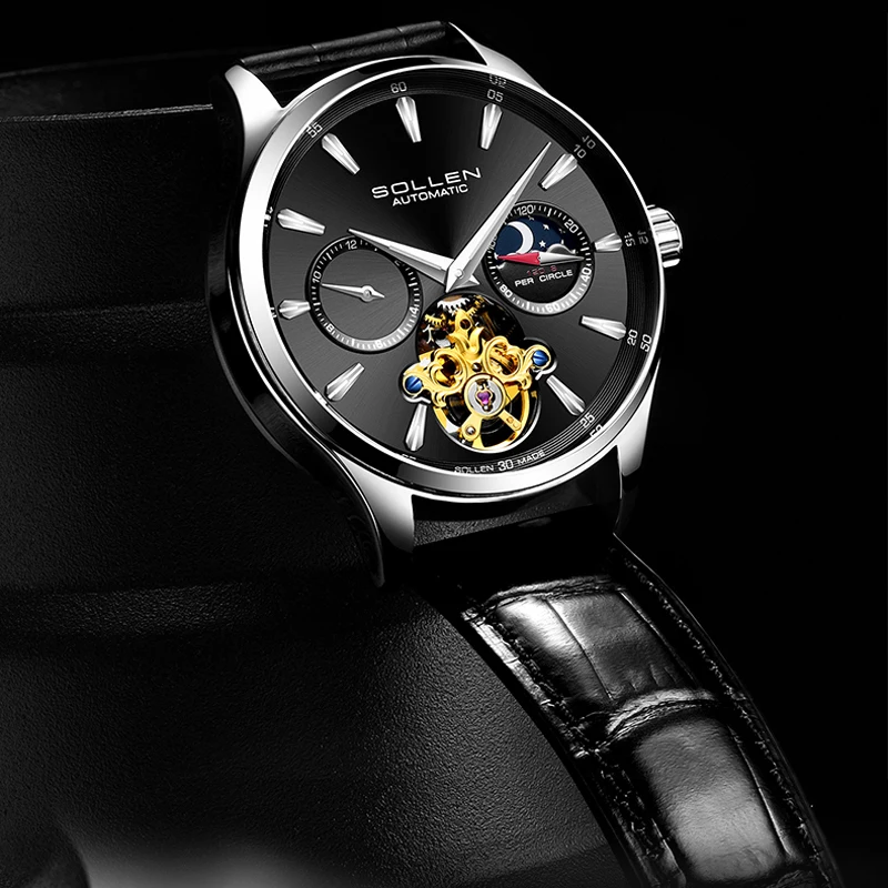 Мужские автоматические механические часы с турбийоном роскошные брендовые