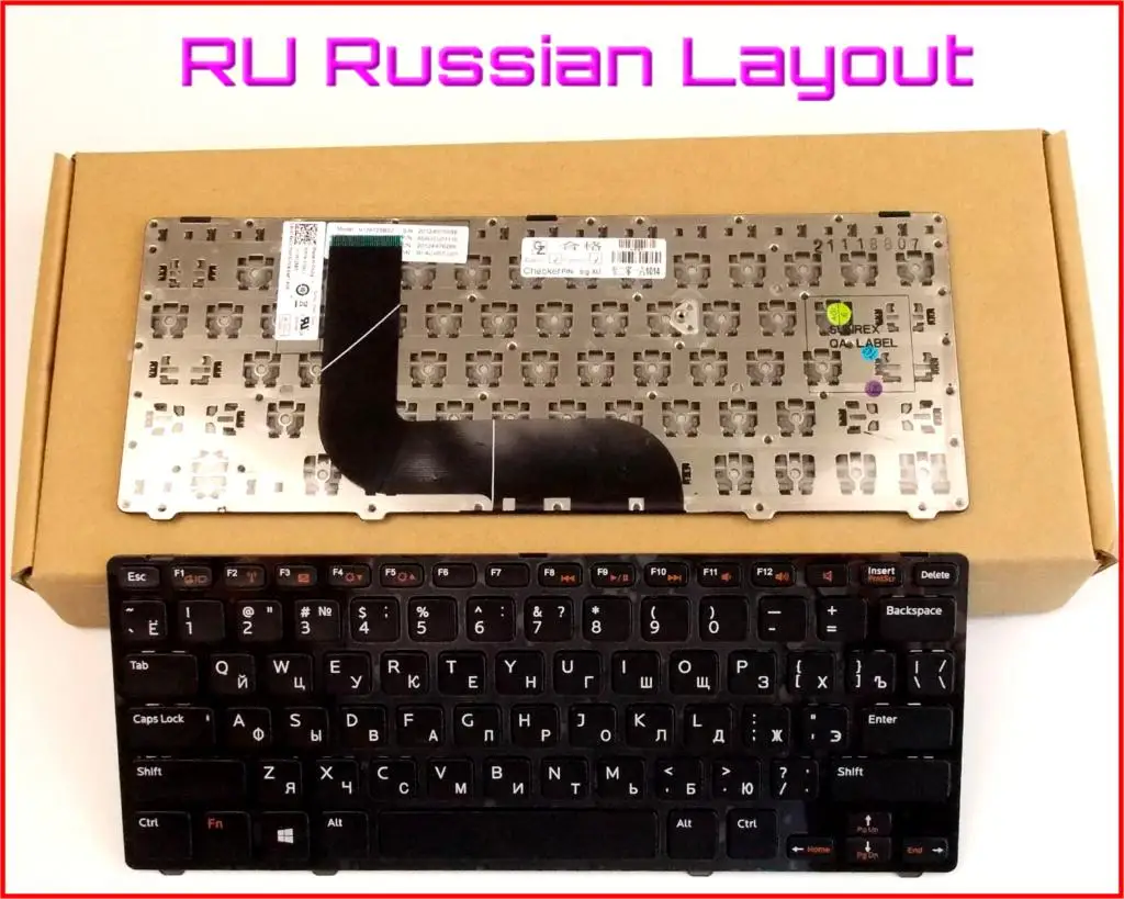 

Новая русская версия клавиатуры для ноутбука Dell MP-11K53US6920 05FCV3 MP11K5 90.4UV07.S01 P35G YMDD7 154C1 0154C1 с рамкой