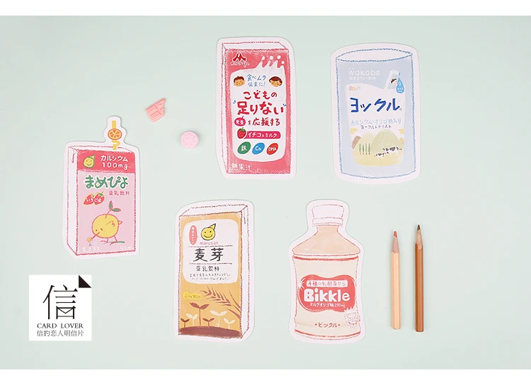 Mr. paper 30 шт./кор. в японском стиле нерегулярная открытка Kawaii Молочный Сок закуски открытка s fot письмо поздравительный подарок открытка