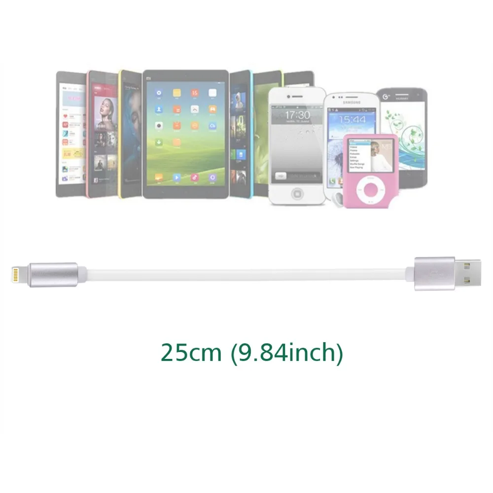 Evfun 5 короткие кабели Комбинации для зарядная станция 25cm Micro Тип usb c для передачи данных Android кабели iPhone huawei быстрой зарядки