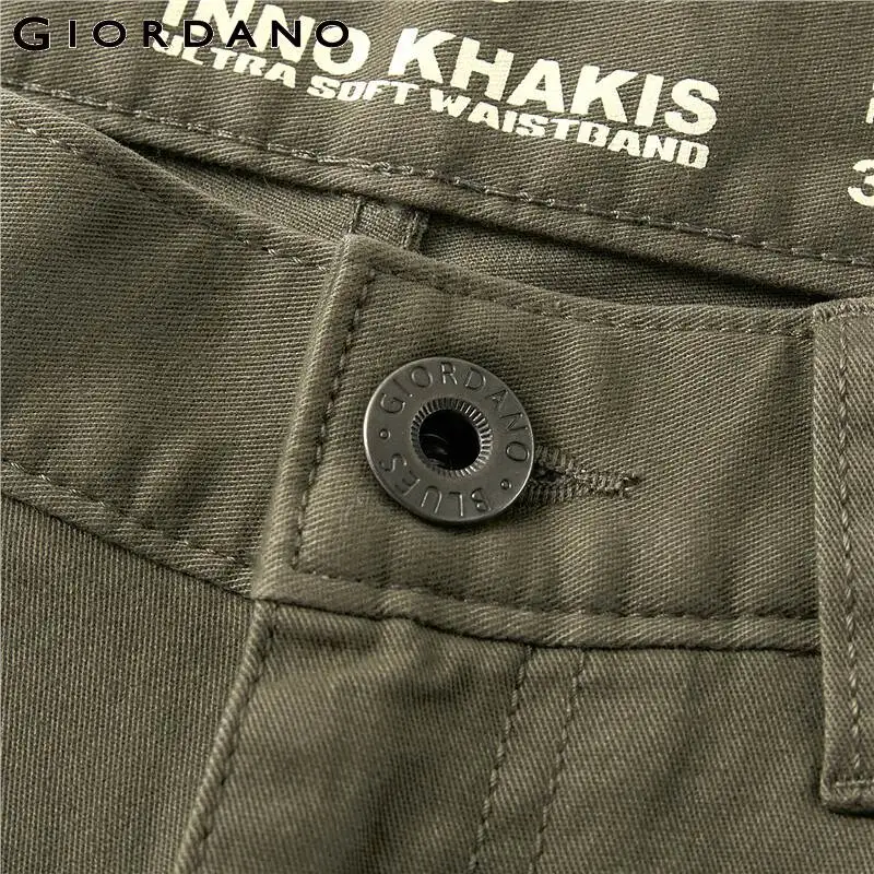 Giordano стрейчевые повседневные брюки из натурального хлопка выполненные в