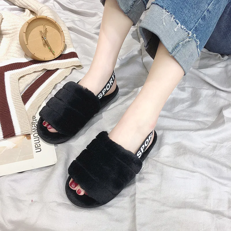 Женские домашние тапочки зимняя теплая обувь женские удобные шлепанцы на низкой