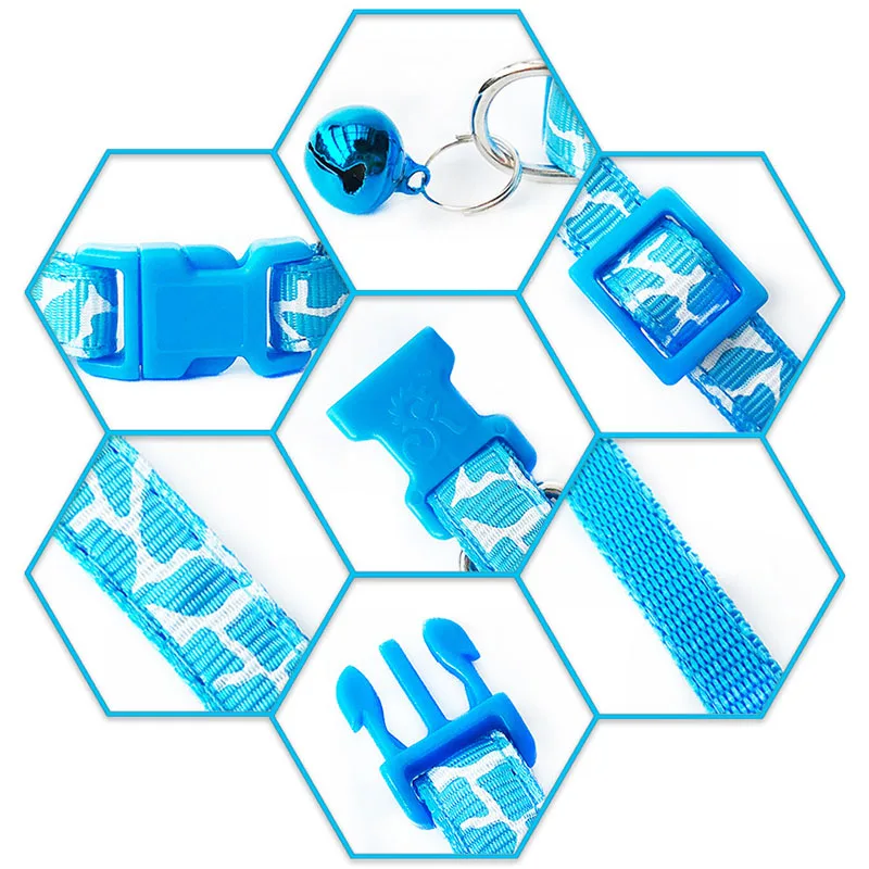 Легкий ошейник для кошек модный нейлоновый с трещинами и принтом регулируемый