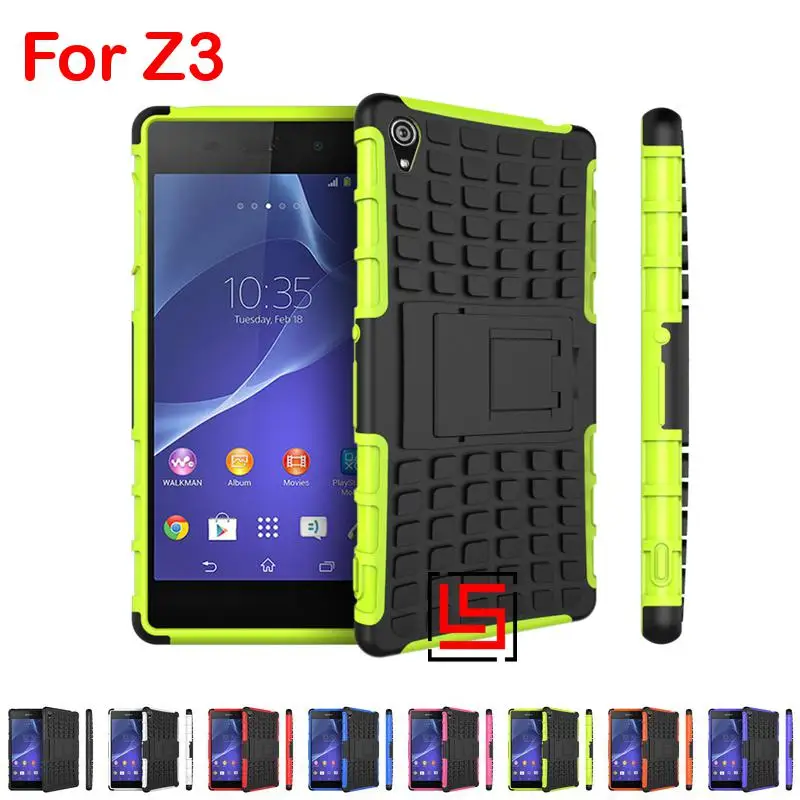 Sport Armor Rugged Hybrid Heavy Duty Hard PC TPU ShockProof Back Phone Phon Mobile Case Cover For Sony Xperia Z3 D6603 Orange |