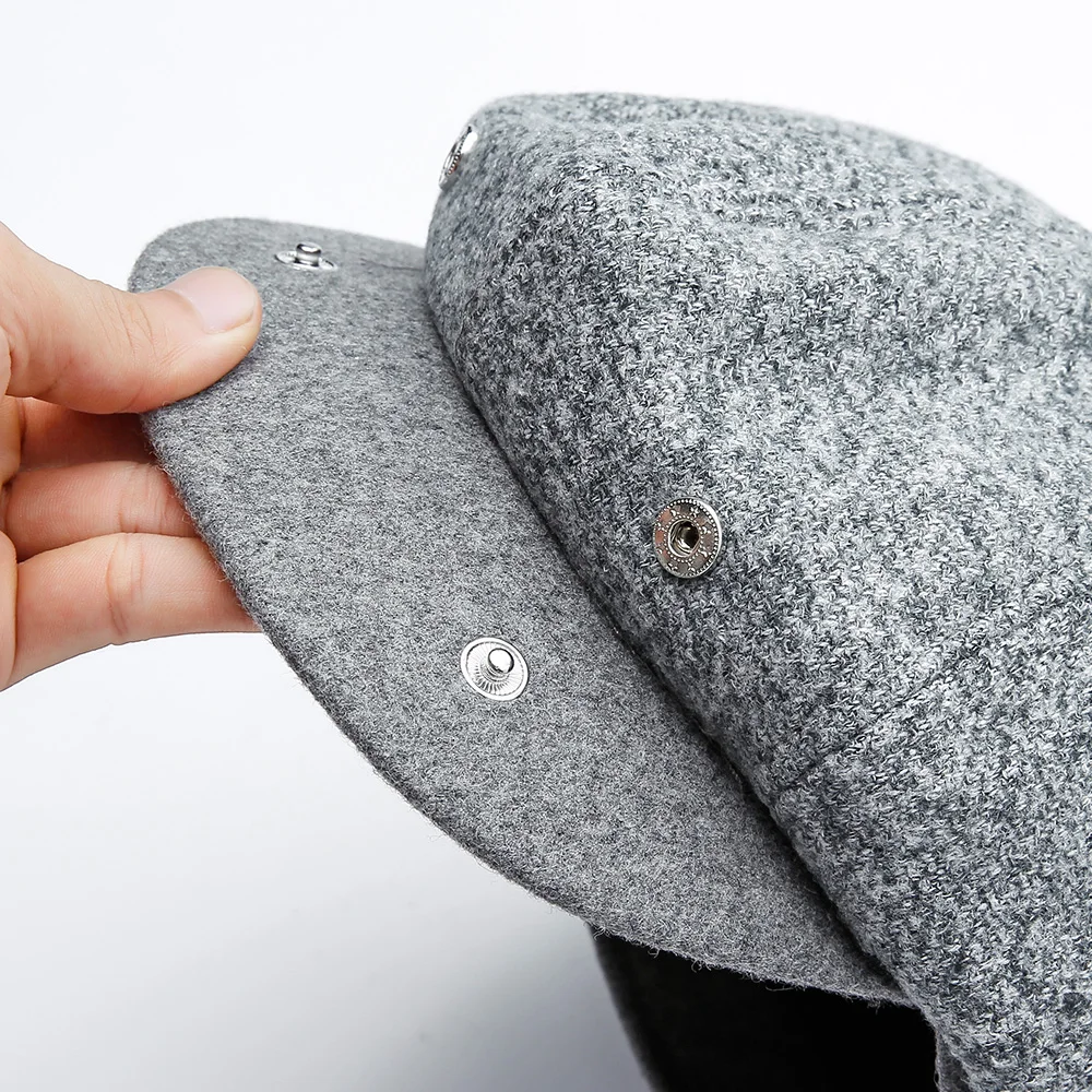 Новые зимние мужские шерстяные береты повседневные широкие шапка твида Gatsby