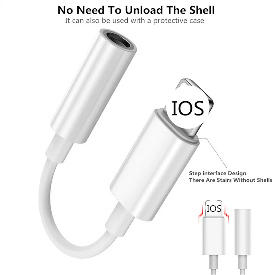 3,5 мм Aux разъем для наушников аудио адаптер для iPhone X 7 8 Plus IOS12 Lighting Plug воспроизведение музыки аудио USB конвертер адаптер для наушников