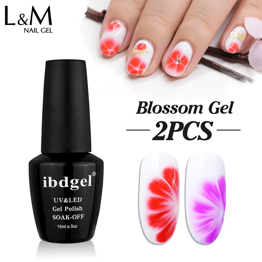 2pcs New arrival Blossom Gel Polish UV Nail Gel Varnish Magic Blooming Color Beautiful Flower Soak off UV Nail Art