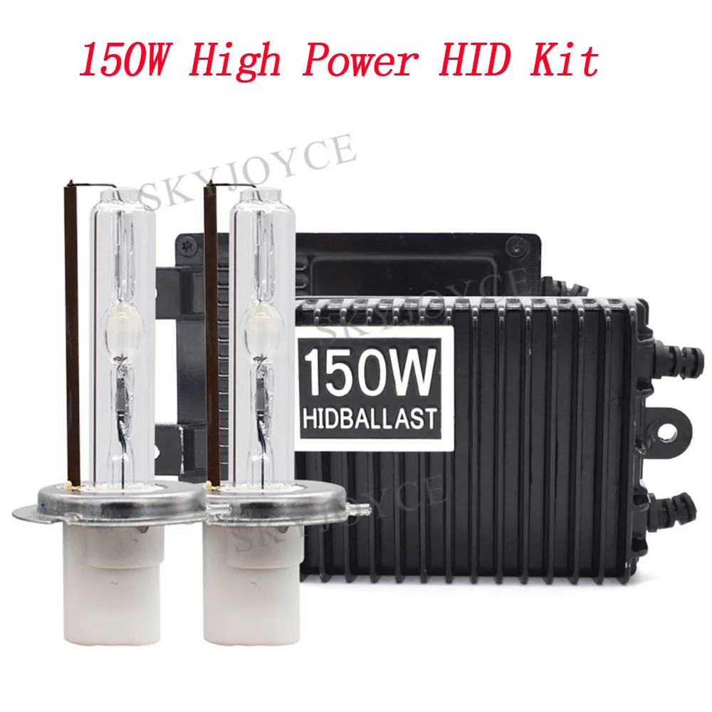 Высокая мощность 12 В 150 Вт HID Xenon Kit H7 H1 H3 H11 9005 D2H лампа 4300K 6000K AC балласт комплект