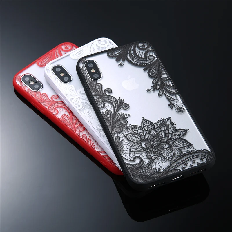 Moskado чехол для iPhone X 8 7 6 S Plus 5S SE сексуальное кружевное Мандала хенна цветочным